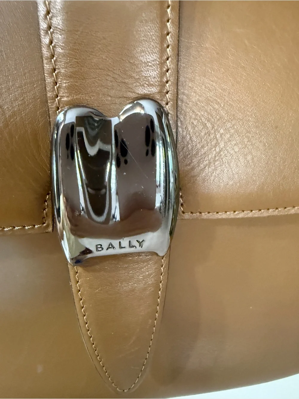 Bally Chestnut Leather Crossbody Bag